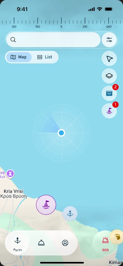Map screen